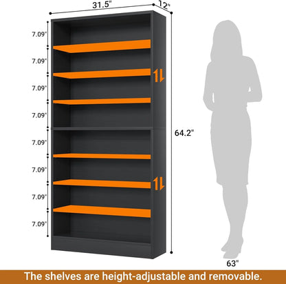 Homieasy Tall Shoe Cabinet, 9-Tier Wood Shoe Storage Organizer, Freestanding Shoe Storage Cabinet with Large Capacity, Vertical Space Saving Shoe Rack, White