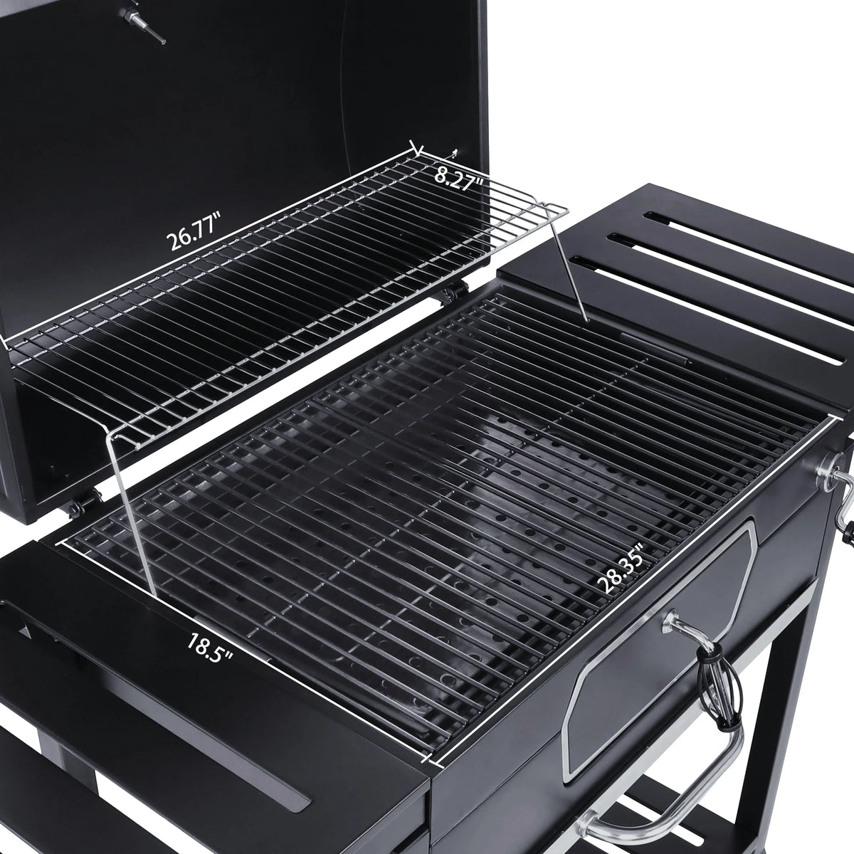 Royal Gourmet 30" CD2030AN Deluxe Charcoal Grill, BBQ Smoker Picnic Camping Patio Backyard Cooking, Black