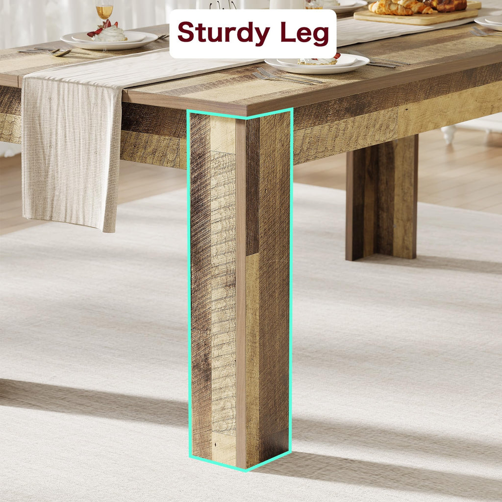 Dining Table for 4-6,63-inch Dining Tables for 4,Farmhouse Kitchen Table with Large Tabletop,Rectangular Dining Room Table,Kitchen Dining Table Dinner Table for Kitchen,Living Room��Only table��