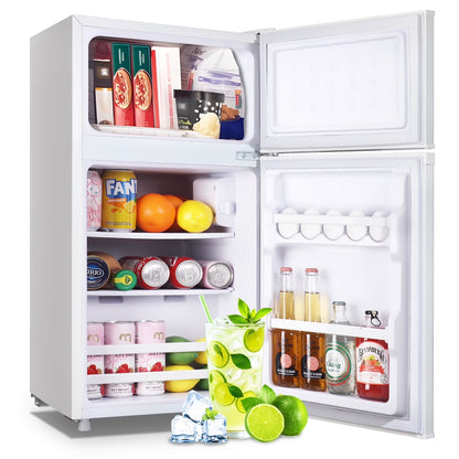Tacool 2.4 Cu.ft Mini Fridge with Freezer, Small Refrigerator Apartment Size Fridge Black, NEW