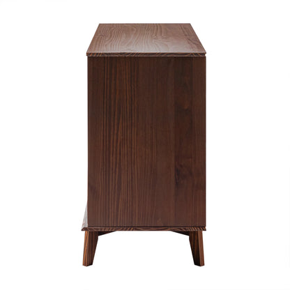 Walker Edison Sonoma 6-Drawer Solid Wood Caramel Dresser