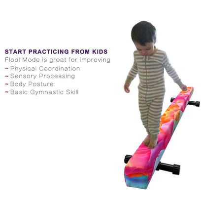 8FT Adjustable&Foldable Gymnastics Balance Beam,Home Gym Equipment,Easy Assembling and Storage,No Tool Require,for Kids Children Girls Training