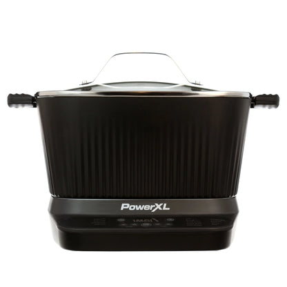 Power XL StirMax 7.5 Qt Multi-Cooker with Auto Stir/Shred Paddle and 9 Presets, Matte Black