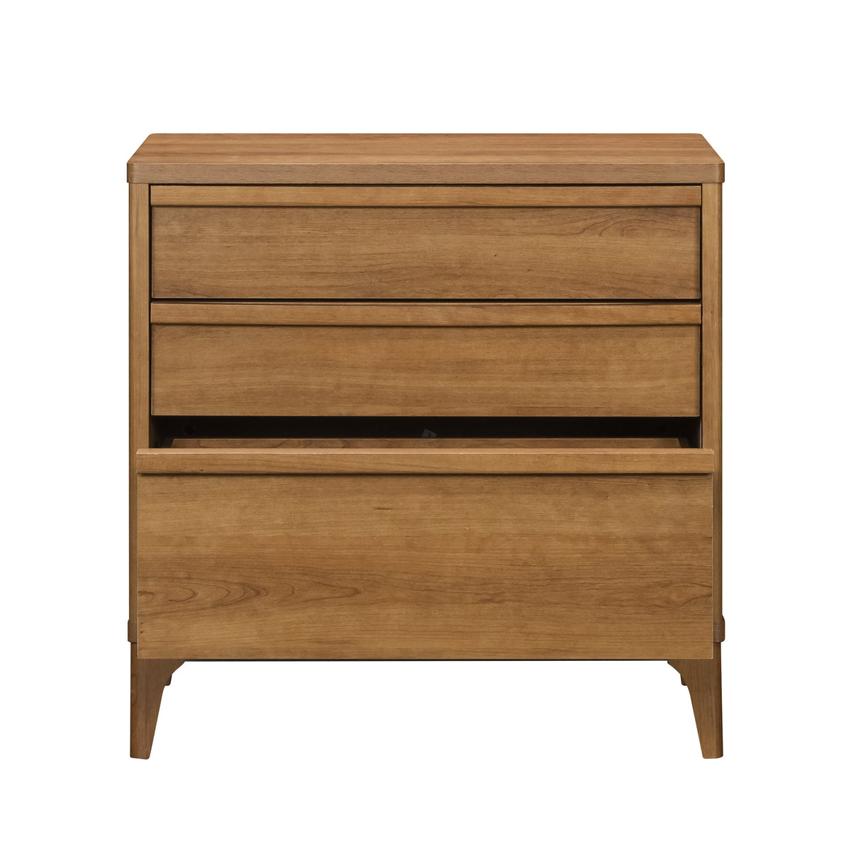 Better Homes & Gardens Greyson 3-Drawer Nightstand with USB, Acorn Finish