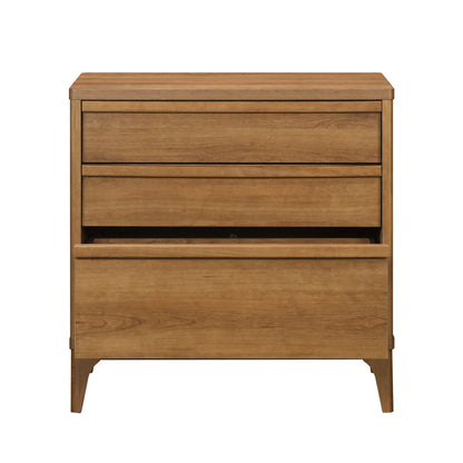Better Homes & Gardens Greyson 3-Drawer Nightstand with USB, Acorn Finish