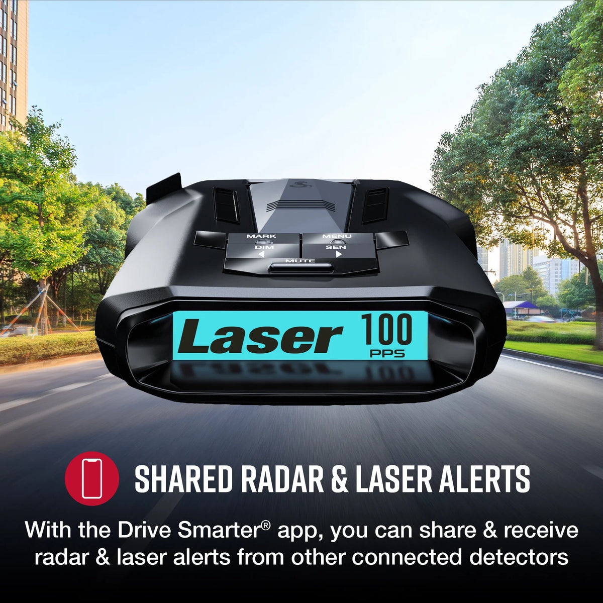 Cobra RAD 700i Laser Radar Detector - Premium Detection Range, AutoLearn Intelligence, Advanced Filtering, Apple CarPlay & Android Auto, Front & Rear Detection