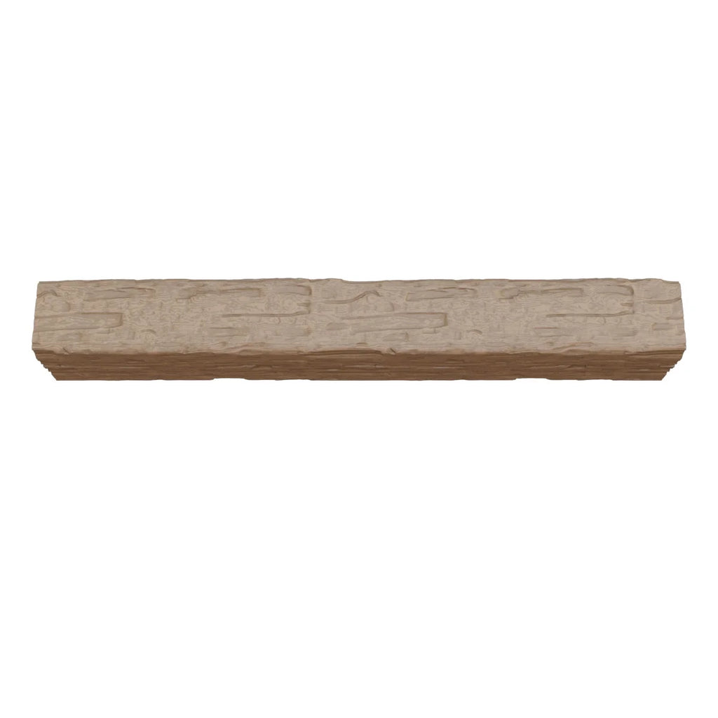 Ekena Millwork 3 1/2"W x 3 1/2"H x 120"L 3-Sided (U-Beam) Salvaged Timber HeritageTimber Faux Wood Ceiling Beam, Kona Brown
