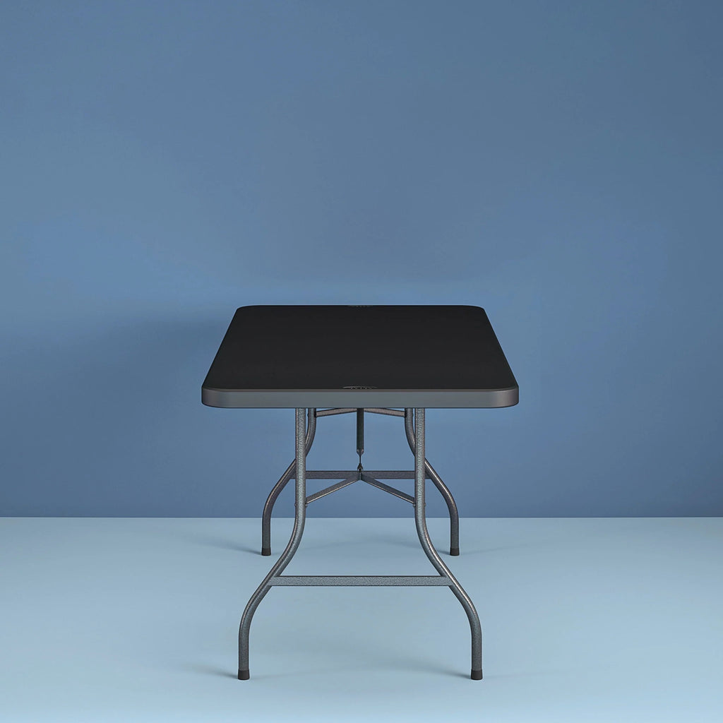 Cosco 6 Foot Centerfold Folding Table, Black