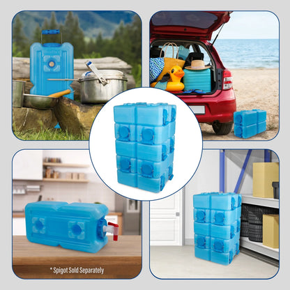 WaterBrick Stackable 3.5 Gallon Blue Water & Food Storage Container - 10 Pack