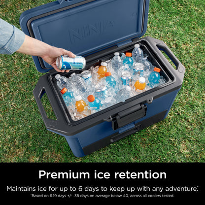 Ninja FrostVault 50qt Hard Cooler with Dry Zone, Gray, FB151GY