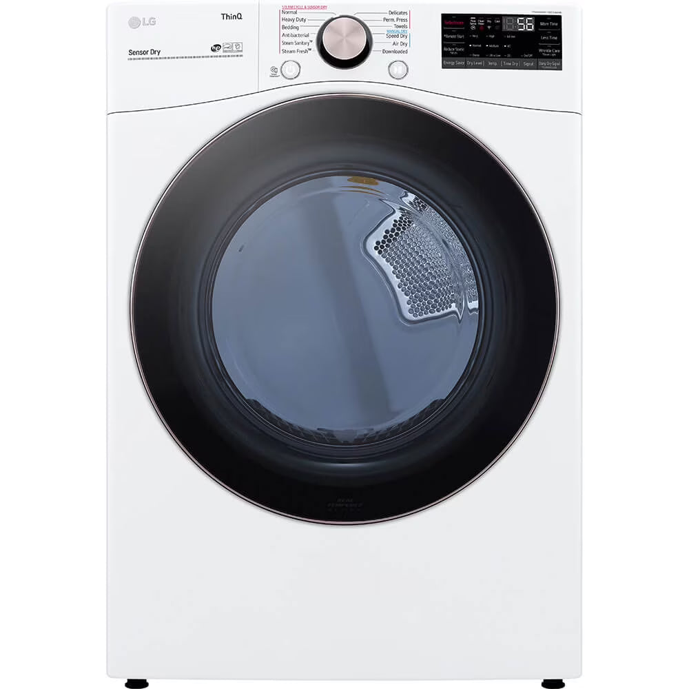 LG DLEX4000W 7.4 Cu. Ft. Ultra Large Capacity Smart wi-fi Enabled Front Load Electric Dryer with TurboSteam? and