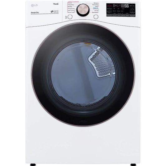 LG DLEX4000W 7.4 Cu. Ft. Ultra Large Capacity Smart wi-fi Enabled Front Load Electric Dryer with TurboSteam? and