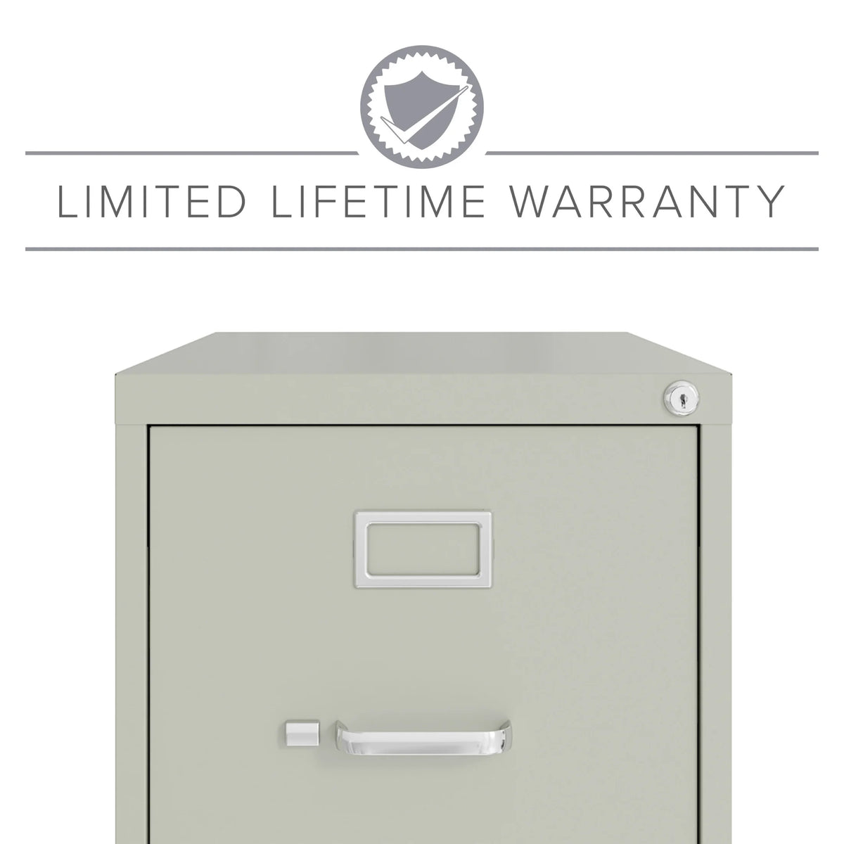 Hirsh 22" Deep 3 Drawer Letter Width Vertical File Cabinet, Commercial Grade, Gray