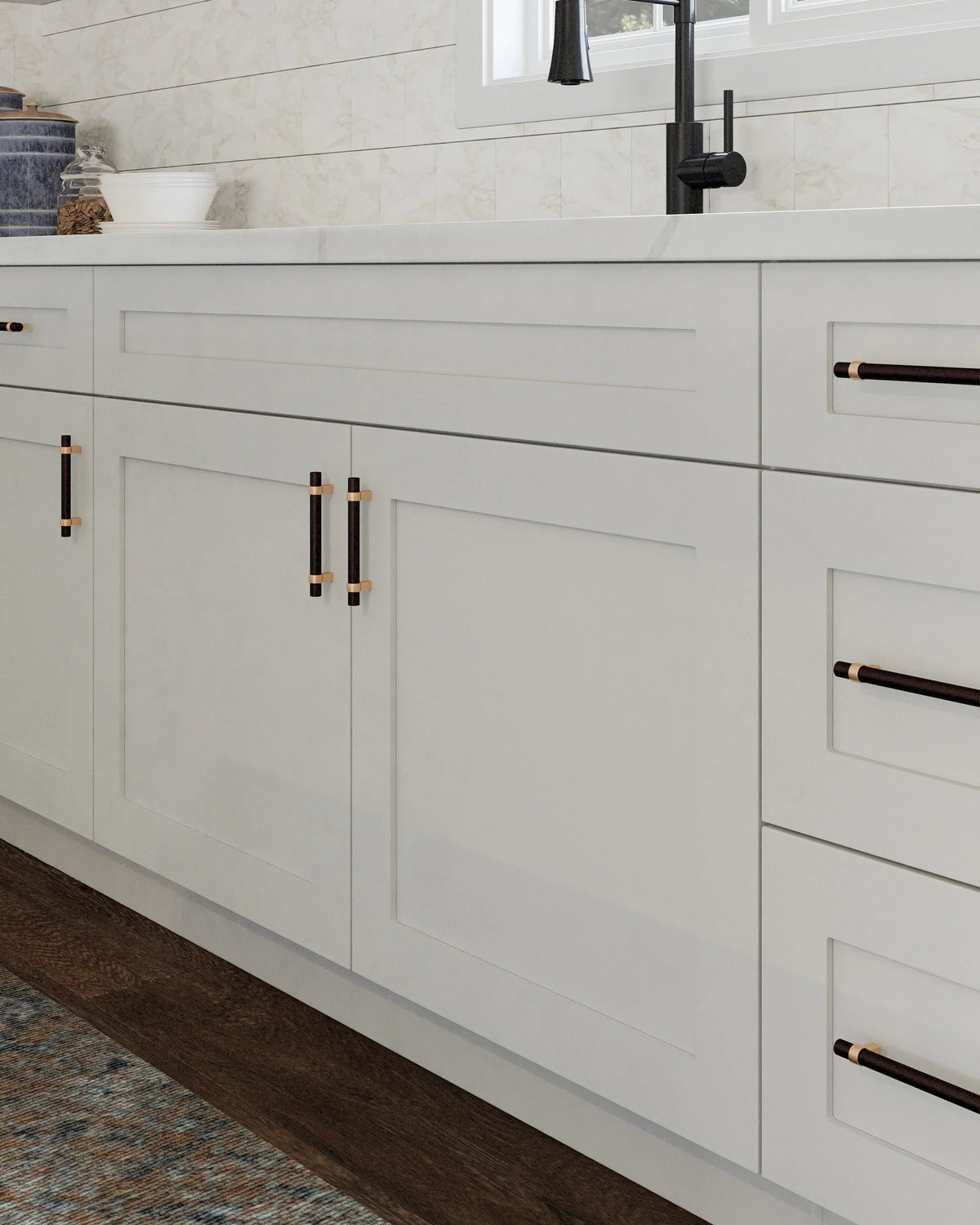 Design House 561407 Brookings Unassembled Shaker Base Kitchen Cabinet 36x34.5x24, White