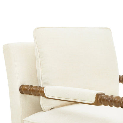 Pioneer Woman Harper Spindle Accent Chair, Jade Fabric Upholstery