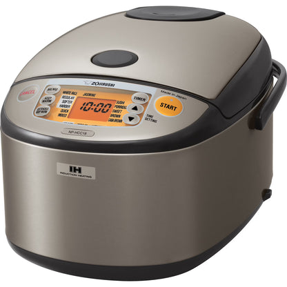 Zojirushi NP-HCC10XH Induction Heating System Rice Cooker and Warmer (5.5-Cup/ Dark Gray)