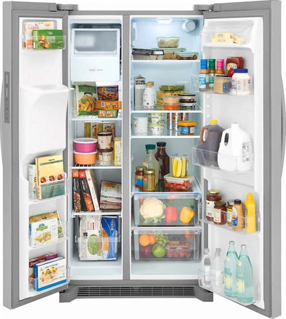 Frigidaire FRSS2623AS 26 Cu. Ft. 36" Standard Depth Side-by-Side Refrigerator, Energy Star Certified, Stainless Steel