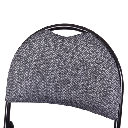 Costway Set of 6 Folding Chairs Fabric Upholstered Padded Seat Metal Frame Home Office