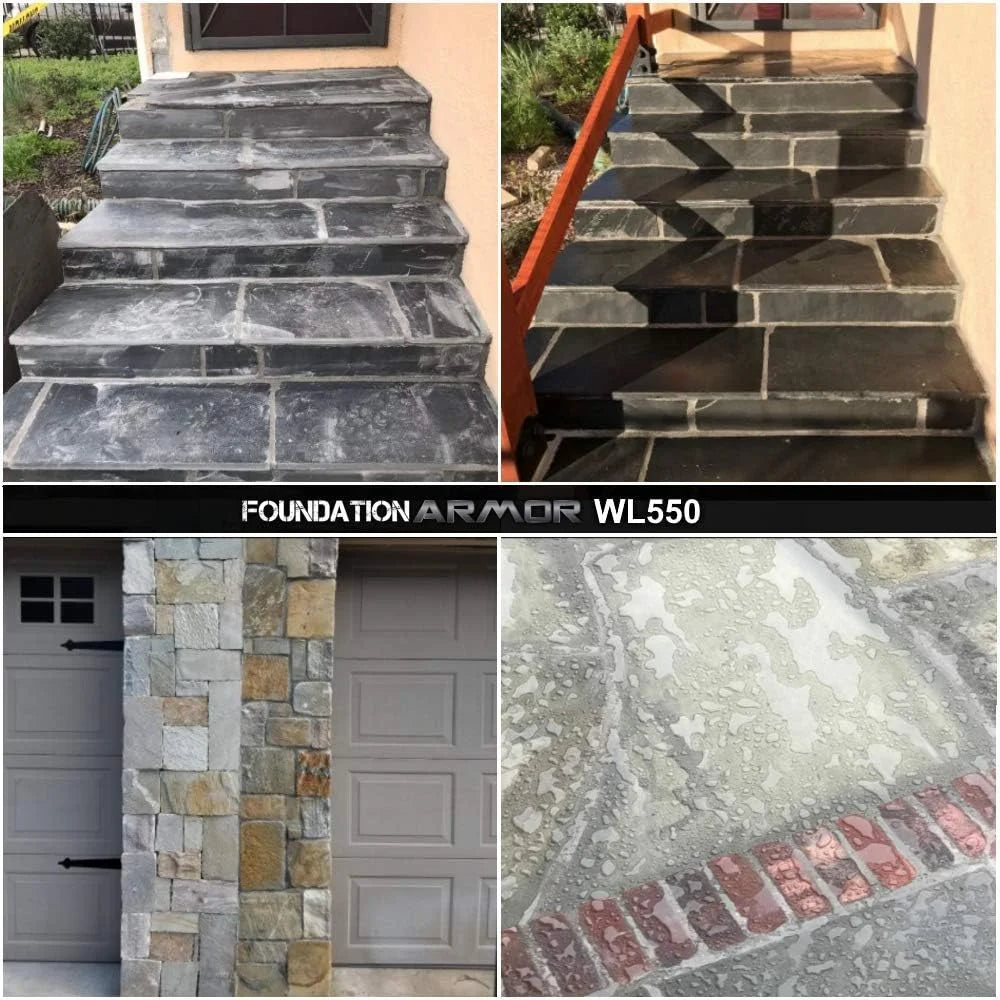 Armor WL550 Matte Wet Look Enhancer Sealer Concrete, Brick, Pavers, Stone, and Slate (WL550-5 Gallon)