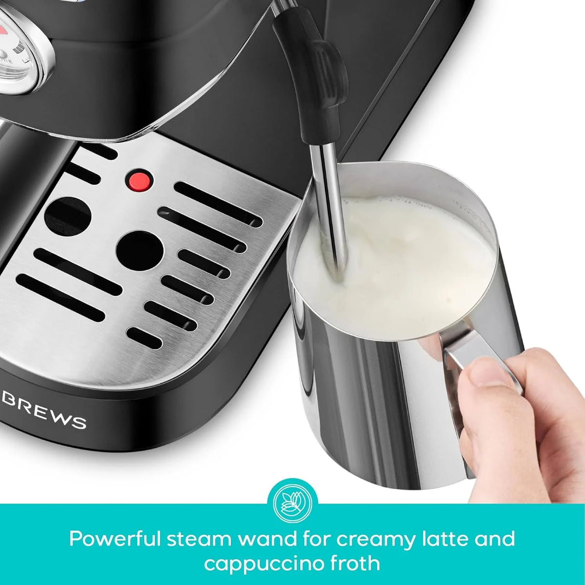 CASABREWS CM5418 20-Bar Espresso Machine and Coffee Maker, Silver