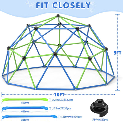 WOSTOO 10FT Climbing Dome,Kids Dome Climber Jungle Gym Outdoor Toddler Play Set for Kids 3-10 Year Outdoor Play , Supports up to 880lbs