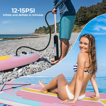 LAZY BUDDY 10ft Inflatable Stand Up Paddle Board with Premium SUP Accessories, Non-Slip EVA Deck, for Adults & Youth of All Skill Levels