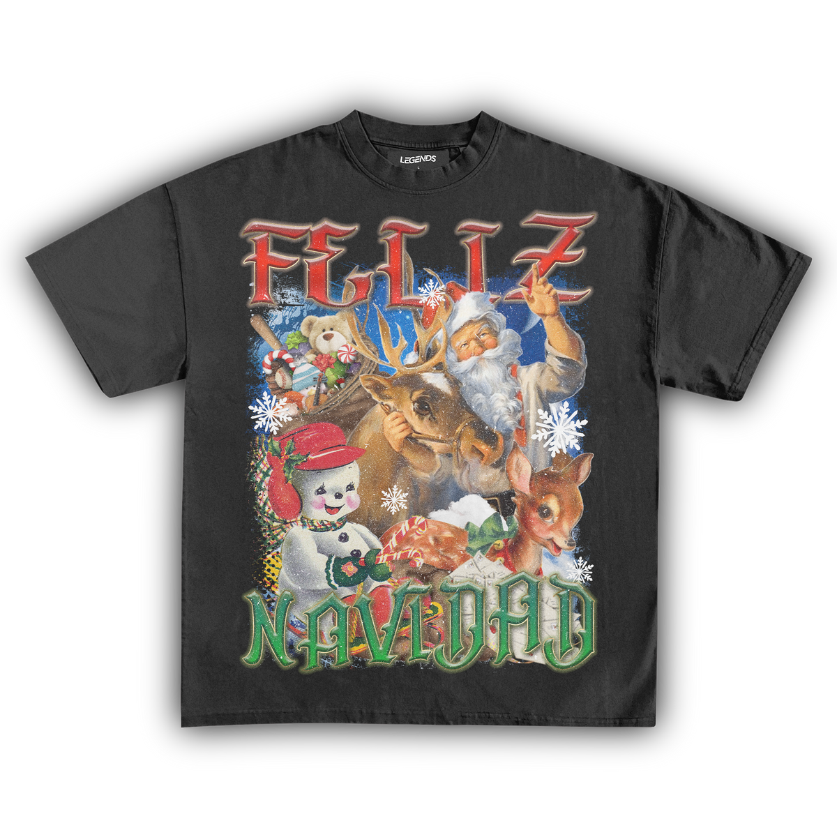 FELIZ NAVIDAD VINTAGE CHRISTMAS TEE