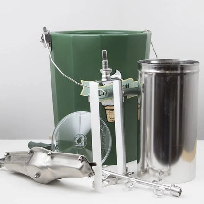 Immergood Amish Made Hand Crank Home Made Ice Cream Freezer Maker, 6 Quart