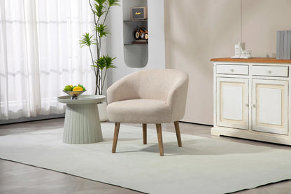 Mainstays Curved Textured Accent Chair, Beige