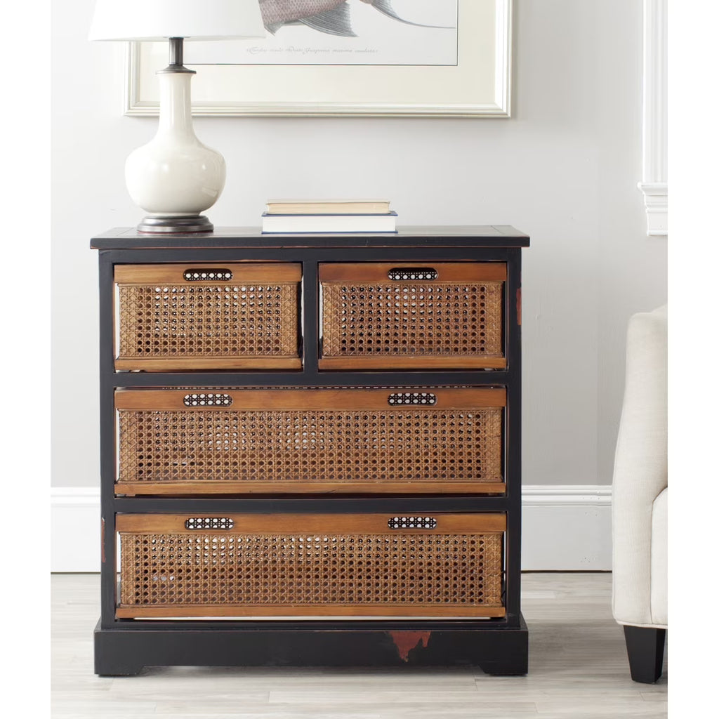 SAFAVIEH Jackson 4-Drawer Storage Unit Black