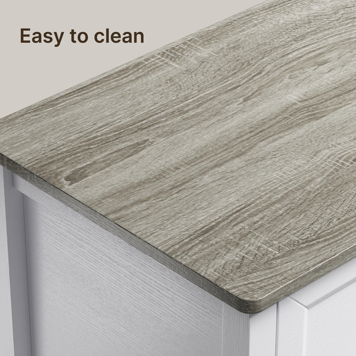 White Dresser, Lofka 6 Drawer Dresser for Bedroom, Chests of Drawers for Living Room, White?? Brown