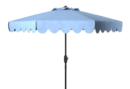 Safavieh Venice 9' Market Crank Tilt Patio Umbrella, Navy/White