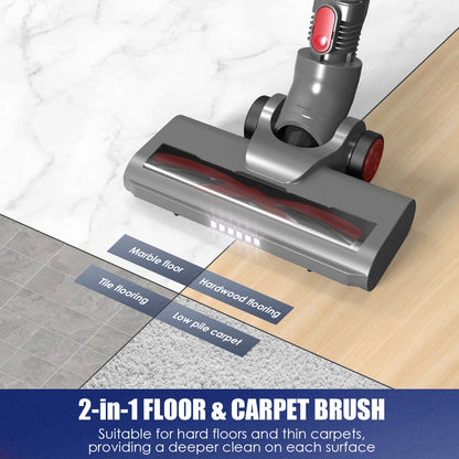MOOSOO Stick Vacuum Cleaner, 4-in-1 Handheld Cordless Vacuum with Powerful Suction for Home Hard Floor Carpet Car Pet Hair, XL-618A