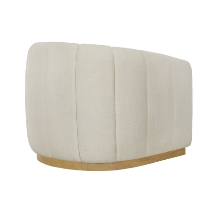 Better Homes & Gardens Lillian Accent Swivel Chair, Cream Linen