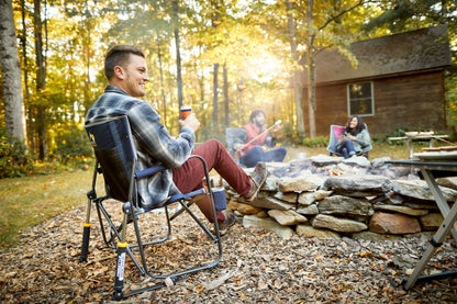 GCI Outdoor Freestyle Rocker Foldable Rocking Camp Chair, Maroon