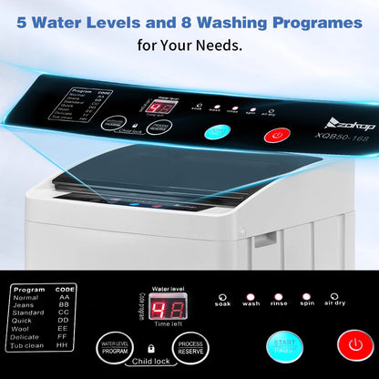 Ktaxon 17.8lbs Portable Fully Automatic Washing Machine W/ Drain Pump