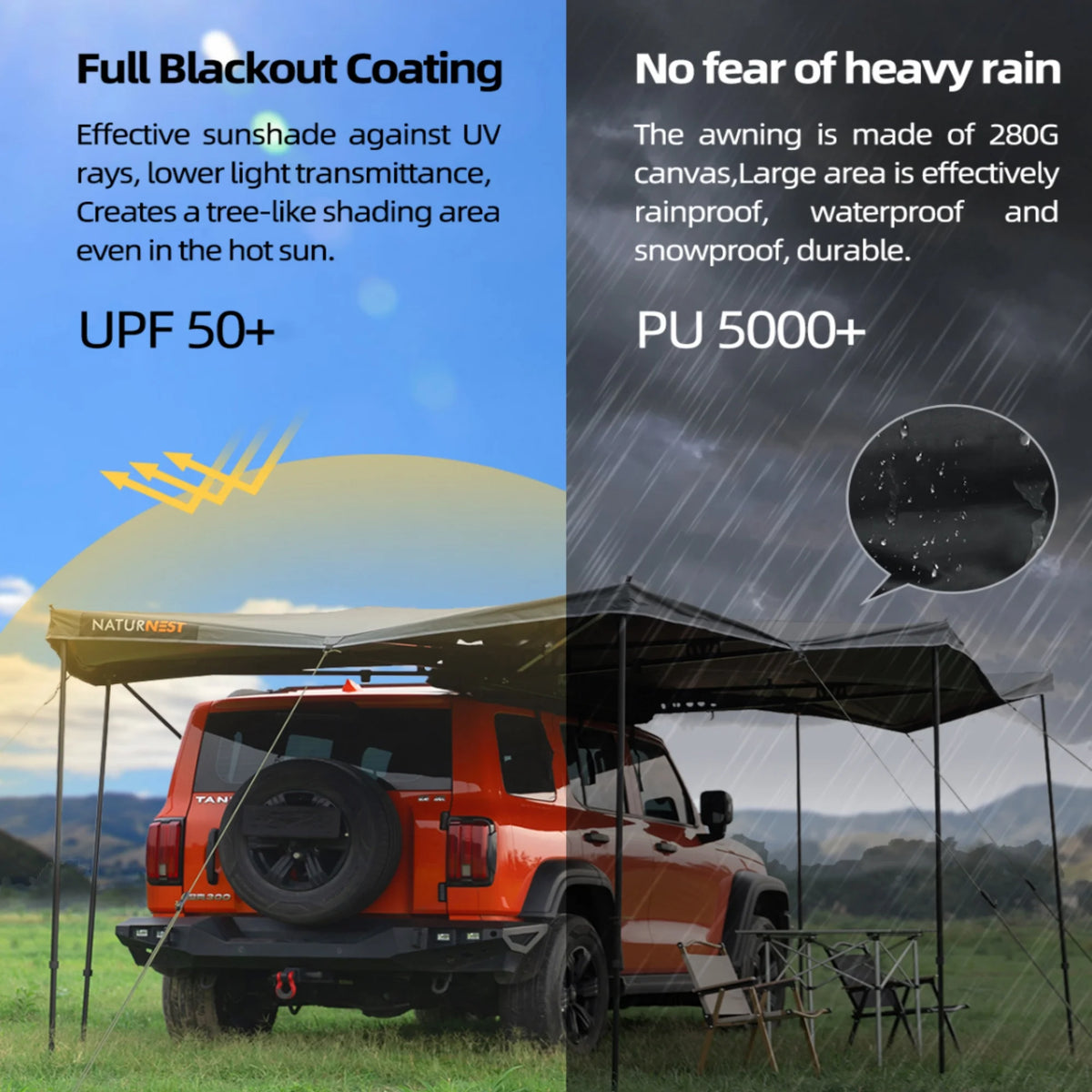 BAMACAR 3-Wheel Folding Mobility Scooter Lightweight for Seniors & Adults 300 lbs, Portable Powered Handicap All Terrain Travel Scooter, Mobility Scooters Foldable Collapsible Electric Scooters Black