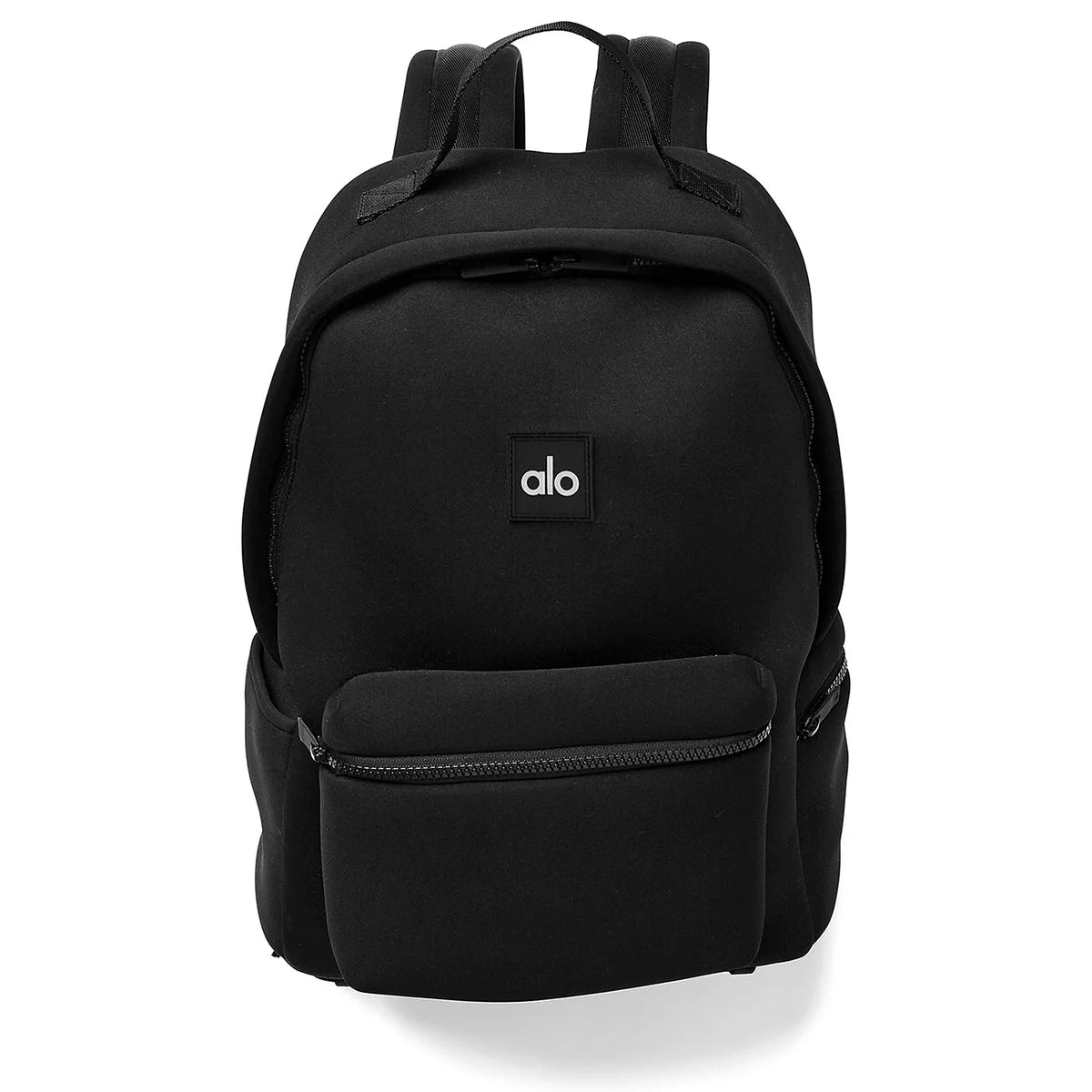 Alo Yoga Stow Backpack in Black Neoprene with Detachable Pouch, Laptop Sleeve - Water-Resistant Sport Gym Backpack for Adults