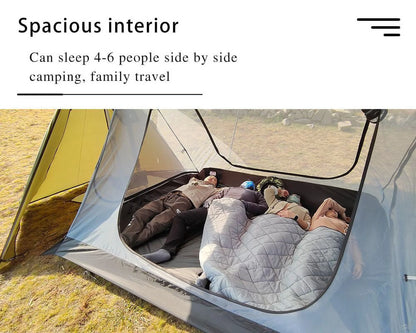 Top Lander 4 Person Tents for Camping Waterproof with Two Porch Hot Tent Bushcraft Shelter 4 Season Family Tent