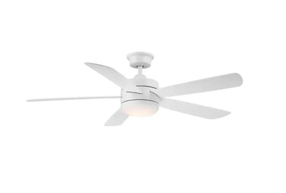 Hampton Bay Averly 52" LED Matte White Ceiling Fan w/Color Changing Technology