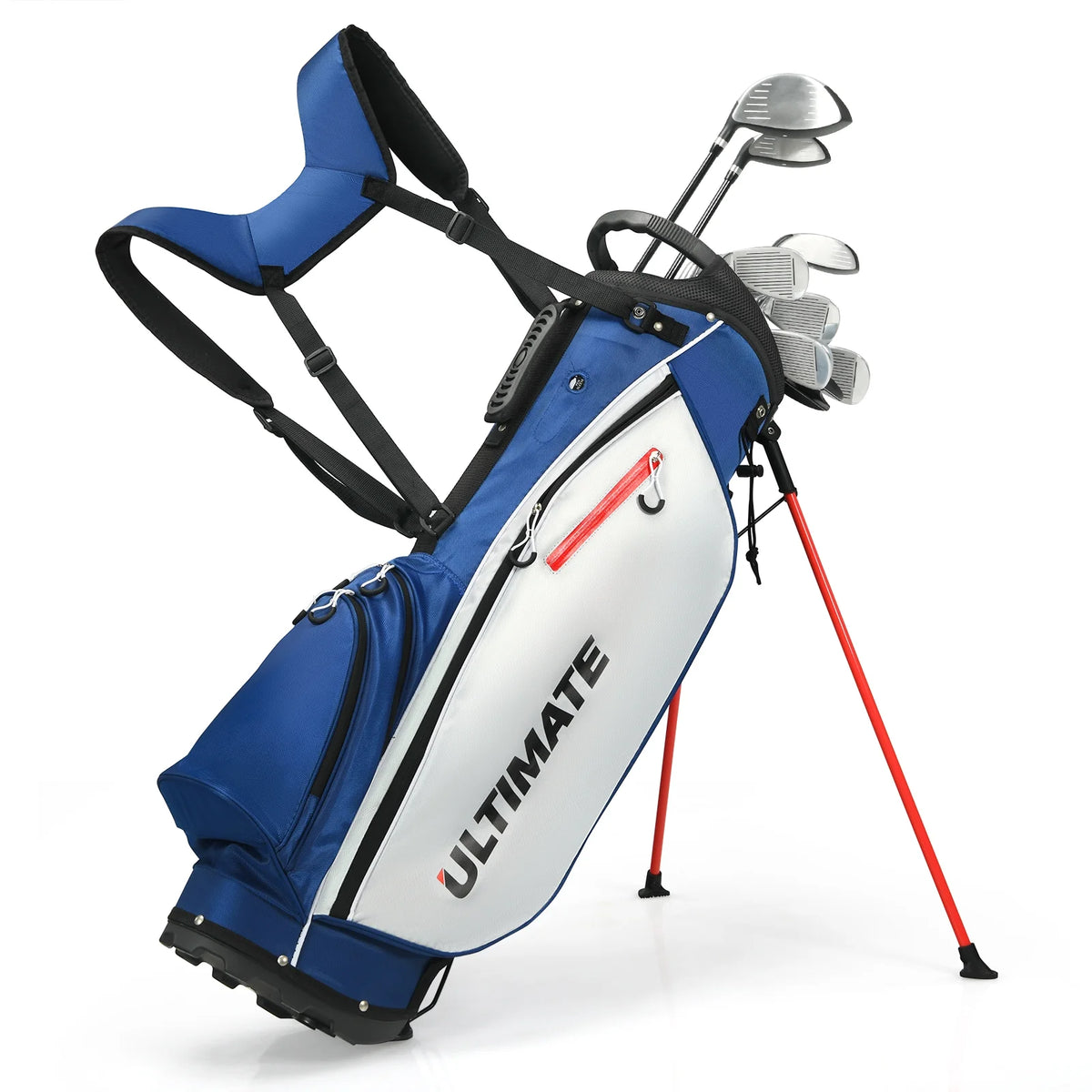 Costway Men's Complete Golf Clubs Package Set 10 Pieces Includes Alloy Driver