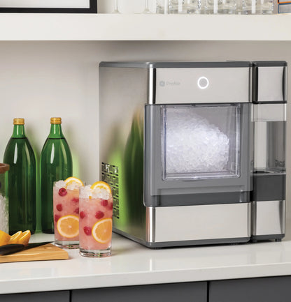 GE Profile? Opal? Nugget Ice Maker + Side Tank, Countertop Icemaker, Stainless Steel, 33lbs Daily Ice Production