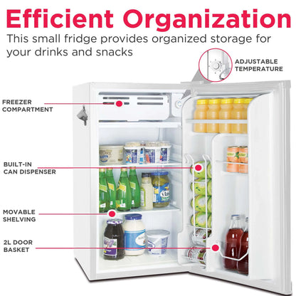 Frigidaire EFR376-C-PINK 3.2-Cu.-Ft. 65-Watt Retro Bar Fridge with Side Bottle Opener (Pink)