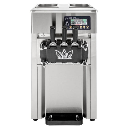 SIHAO 1200W Commercial Ice Cream Machine Countertop 18L/H Soft Serve Ice Cream Maker with LED Display