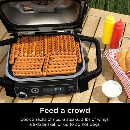 Ninja OG701 Woodfire Outdoor Grill & Smoker 7-in-1 Master Grill BBQ Smoker and Air Fryer with Woodfire Technology