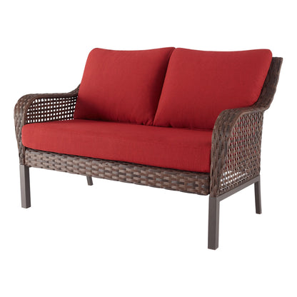 Mainstays Tuscany Ridge 4-Piece Conversation Set, Red