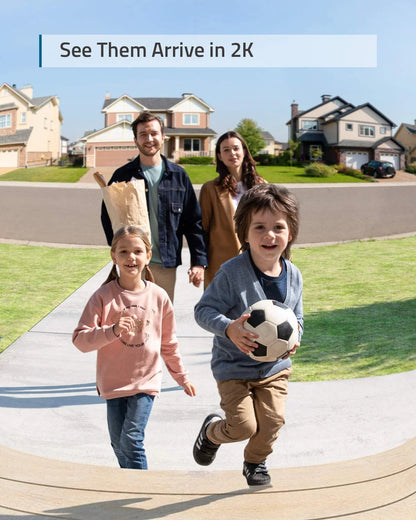 Anker eufy Security, Wireless Video Doorbell (Battery-Powered) with 2K HD, No Monthly Fee, On-Device AI for Human Detection, 2-Way Audio, Simple Self-Installation