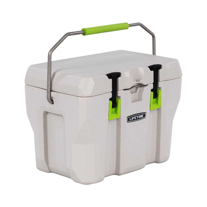 Lifetime 28 qt Bear-Resistant Camping Cooler, Premium High Performance, Ice Retention, Hard Cooler, 20 Can Capacity, Boulder Gray (91289)