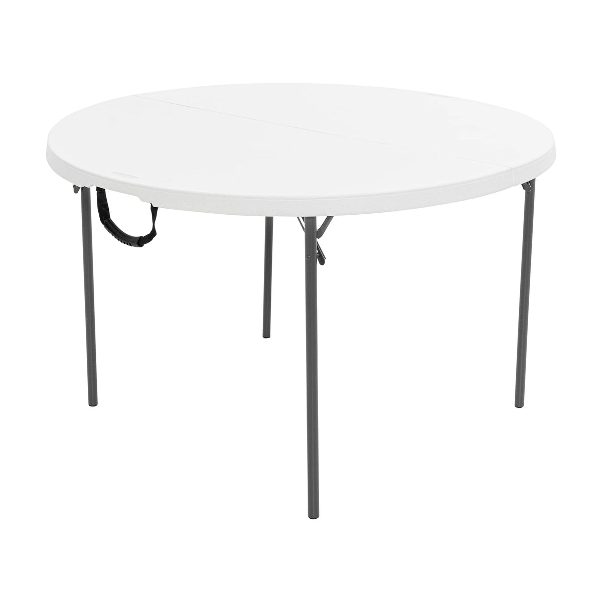 Lifetime 48 inch Round Fold-in-Half Table, Indoor/Outdoor Essential, White Granite (280064)