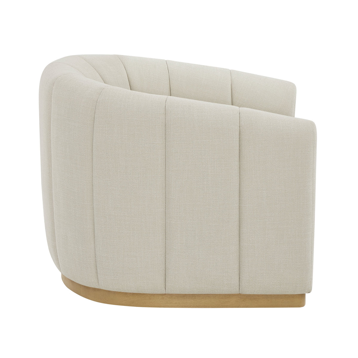 Better Homes & Gardens Lillian Accent Swivel Chair, Cream Linen